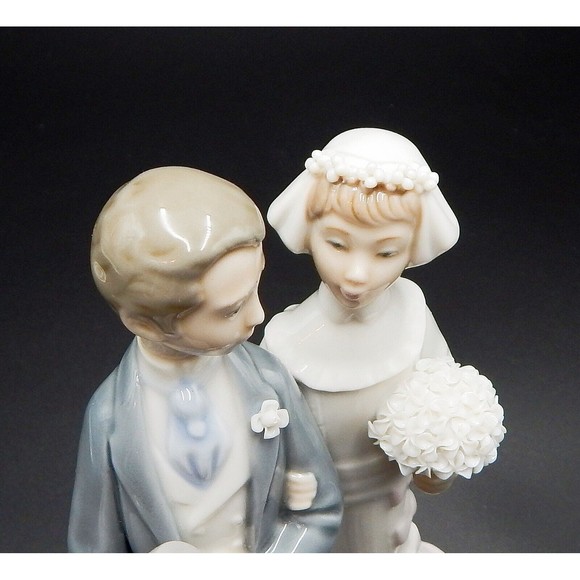 Lladro Spain Wedding Couple Bride & Groom #4808 Cake Topper Figurine - Picture 8 of 11